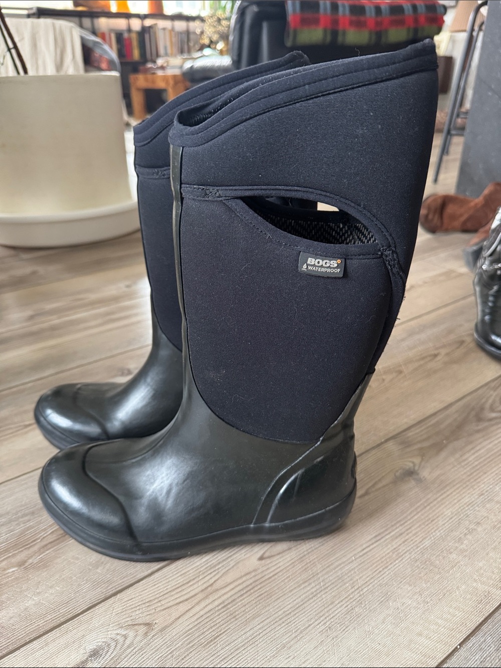 Bogs Women's Black Waterproof Tall Winter Boots